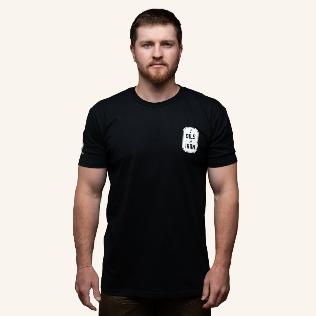 Oils & Iron Black T-Shirt